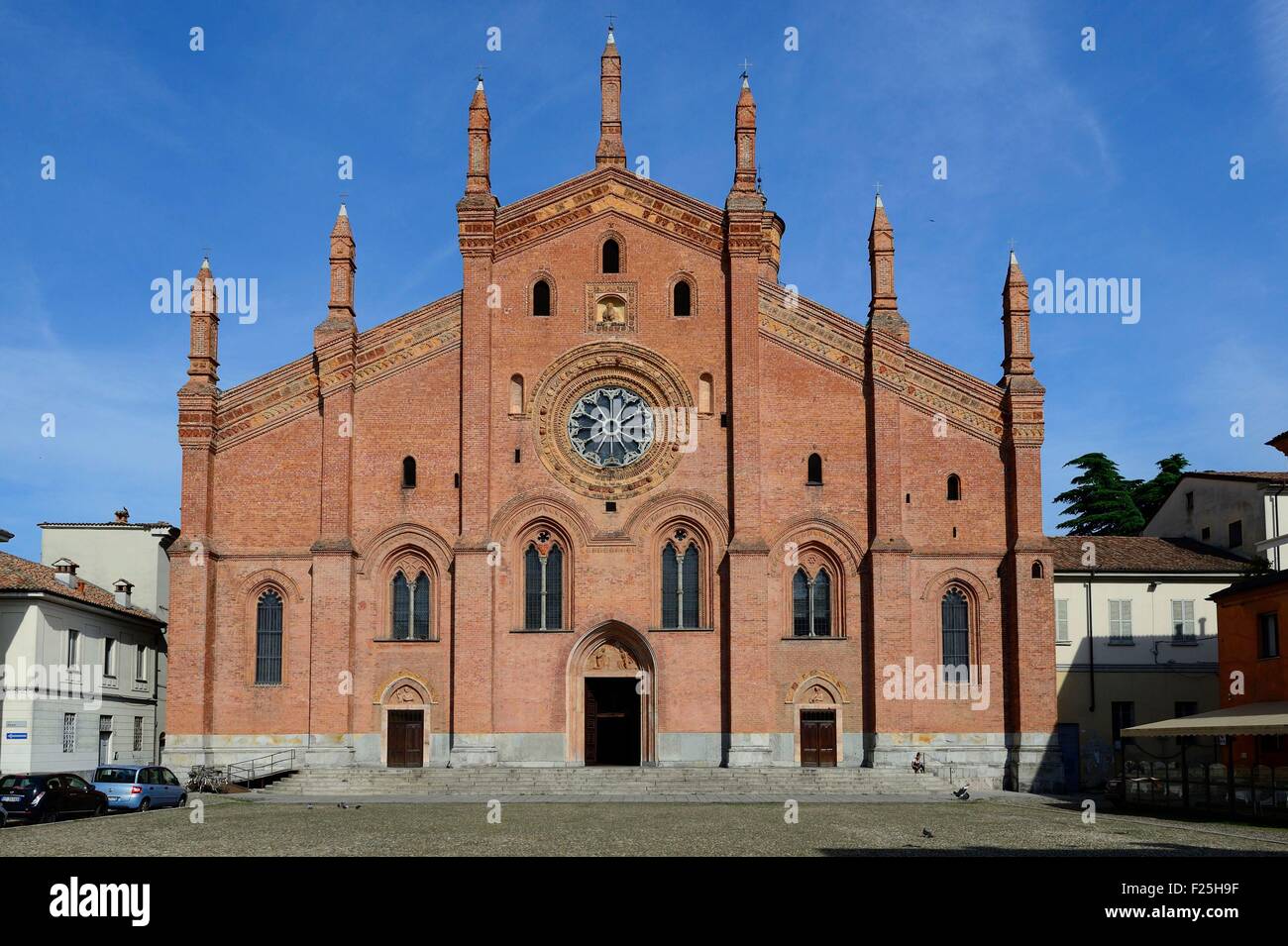 L'Italie, Lombardie, Pavie, le centre-ville historique, l'église de Santa Maria del Carmine Banque D'Images