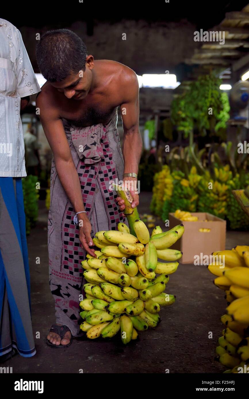 Sri Lanka, Province de l'Ouest, district de Colombo, Sri Lanka, Manning marché de fruits et légumes dans le district de Pettah Banque D'Images