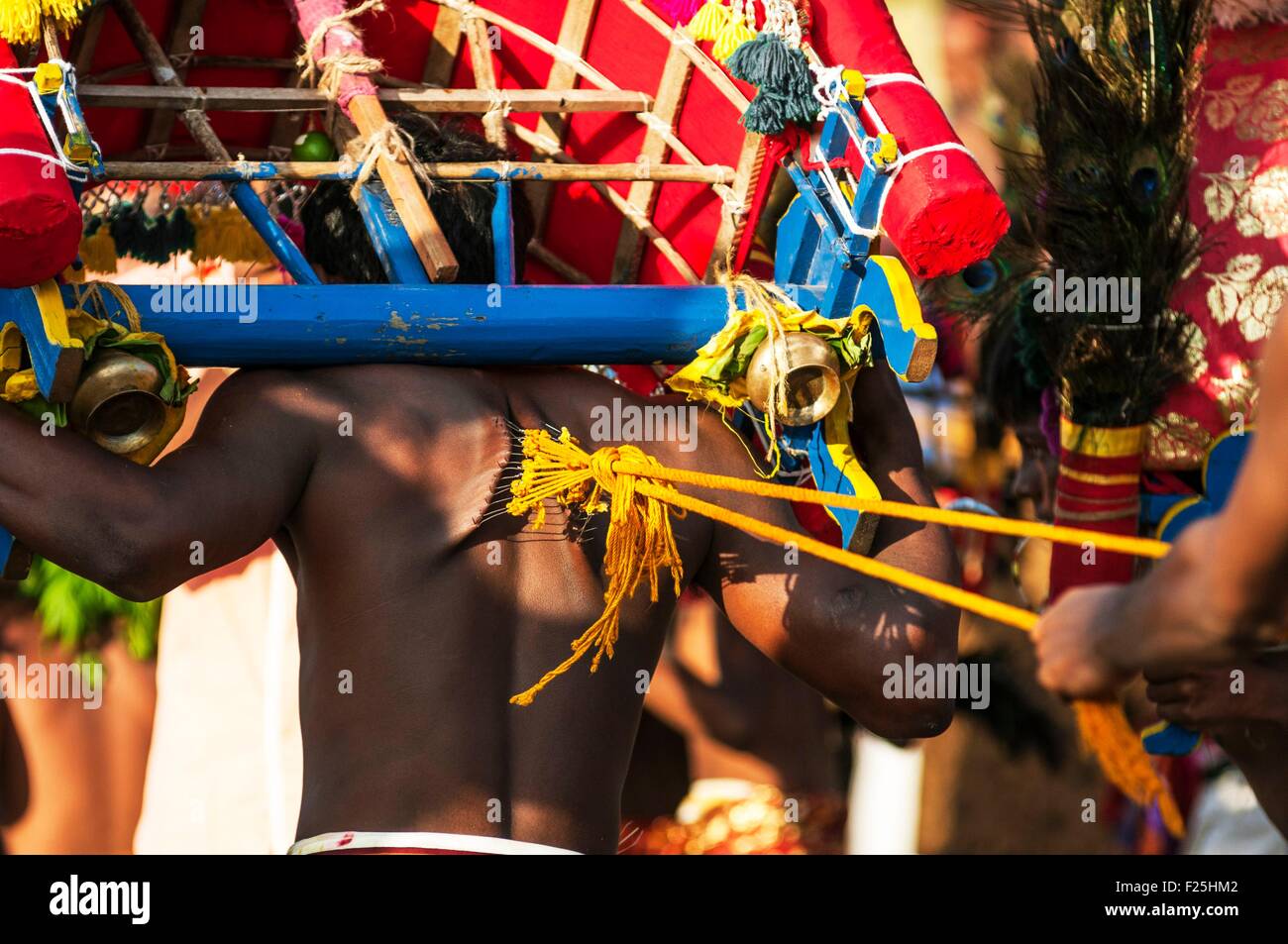 Sri Lanka, Province du Nord, route de Point Pedro, crochet cérémonie hindoue pendant le jour de la nouvelle lune Banque D'Images
