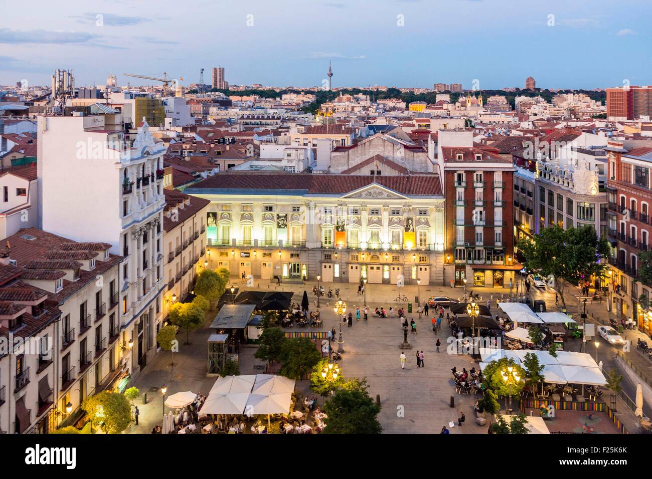 Espagne, Madrid, le quartier de las Huertas, Plaza Santa Ana Banque D'Images