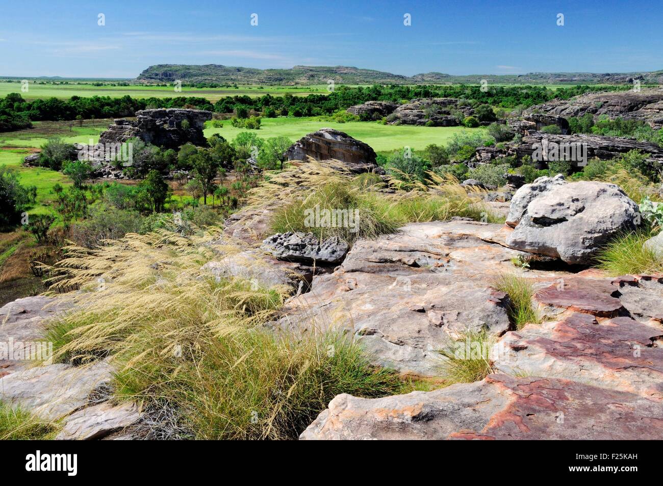 L'Australie, Territoire du Nord, le Parc National de Kakadu classé au Patrimoine Mondial de l'UNESCO, l'Ubirr Rock Banque D'Images