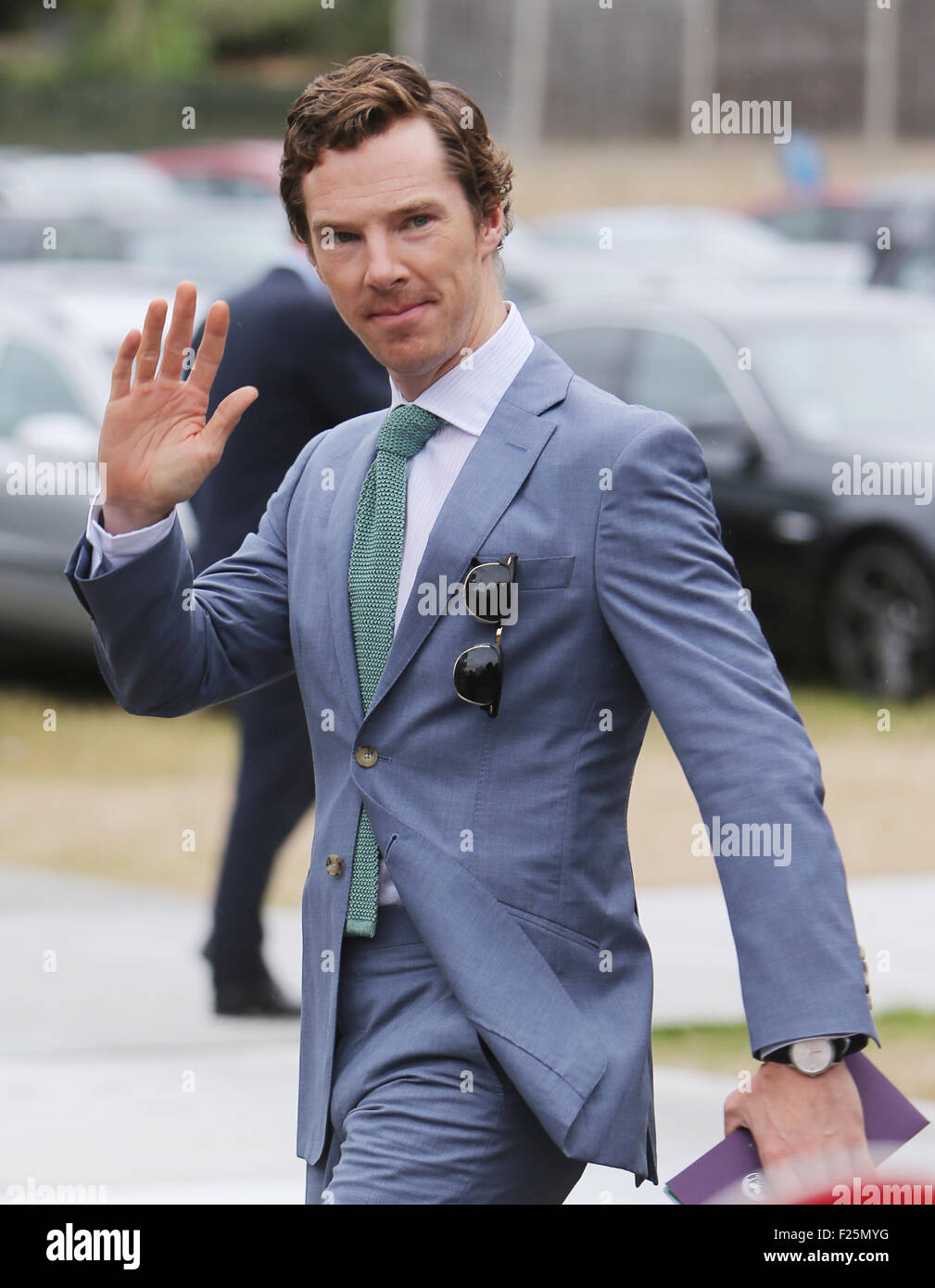 Tennis de Wimbledon 2015 - Celebrity Sightings comprend : Benedict Cumberbatch Où : Londres, Royaume-Uni : 12 Juil 2015 Quand Banque D'Images
