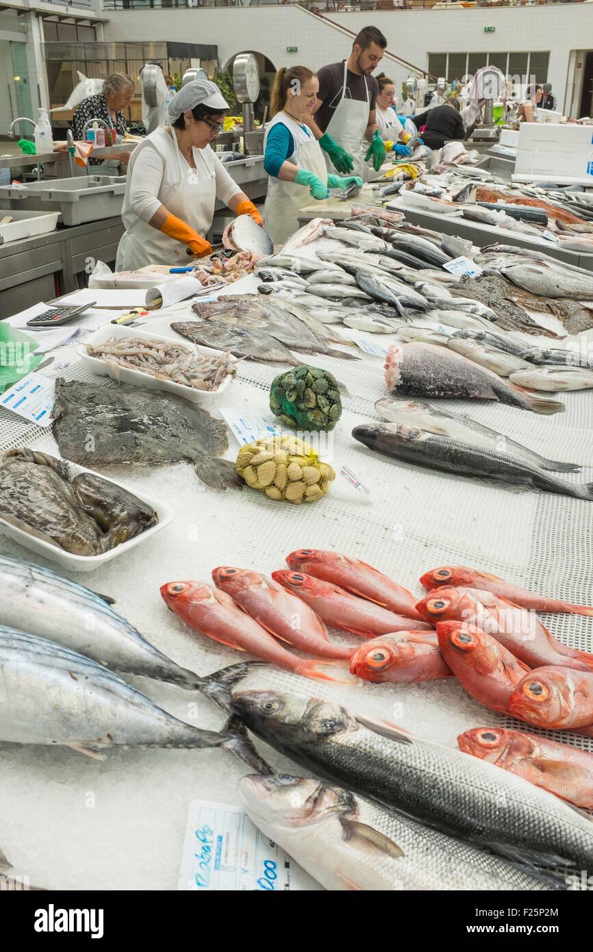 Portugal, région Nord, Matosinhos, le marché aux poissons Banque D'Images