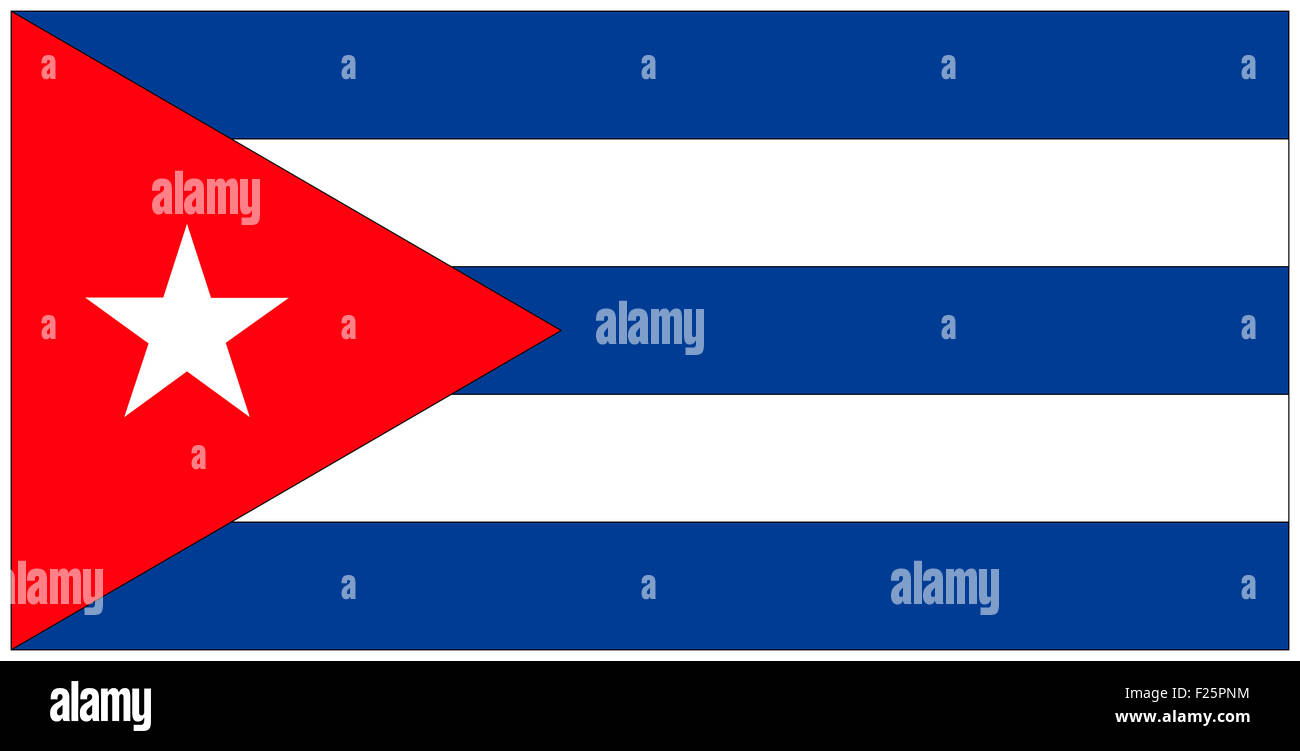 Fahne : Kuba/ Drapeau : Cuba. Banque D'Images