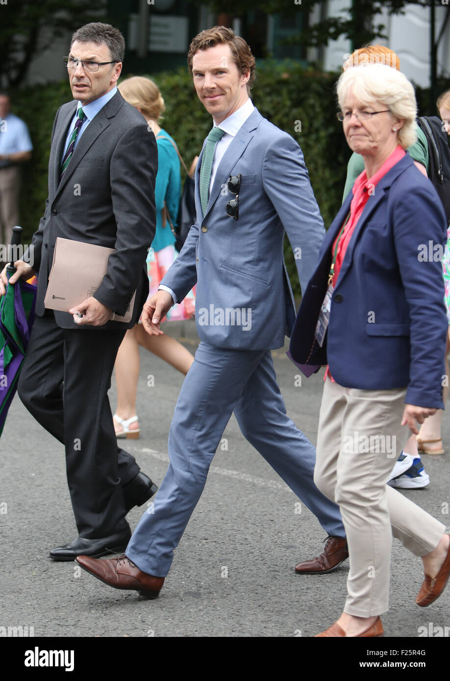 Tennis de Wimbledon 2015 - Celebrity Sightings comprend : Benedict Cumberbatch Où : Londres, Royaume-Uni : 12 Juil 2015 Quand Banque D'Images