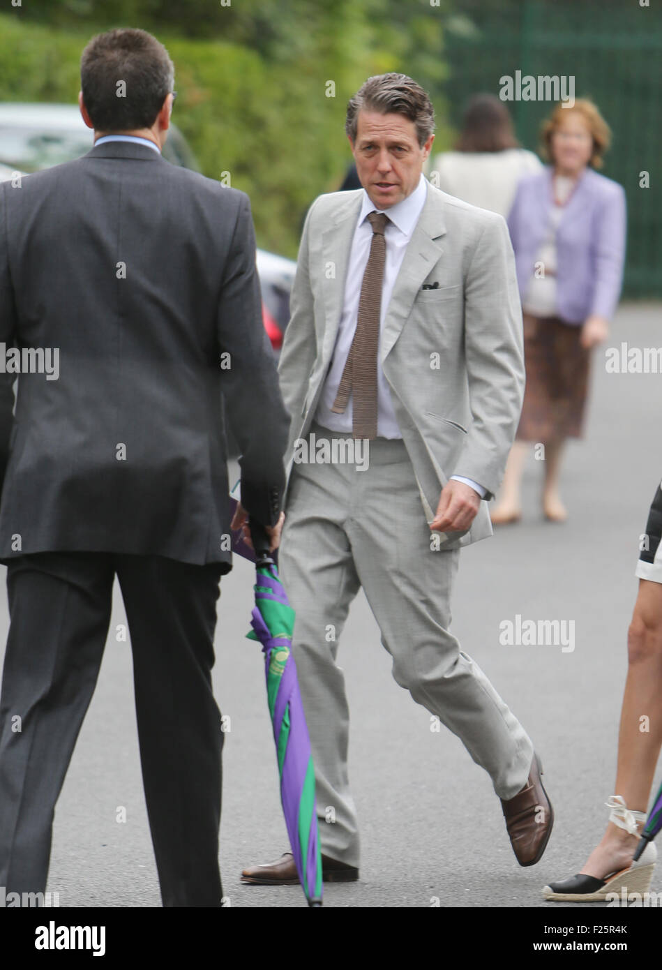 Tennis de Wimbledon 2015 - Celebrity Sightings avec : Hugh Grant Où : Londres, Royaume-Uni : 12 Juil 2015 Quand Banque D'Images