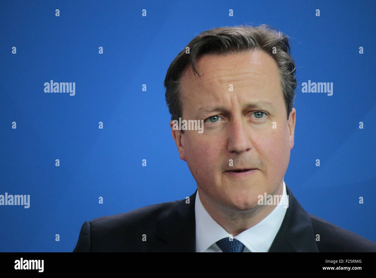 David Cameron - Treffen der dt. Bundeskanzlerin mit dem britischen Premierminister, Bundeskanzleramt, 29. Mai 2015, Berlin. Banque D'Images