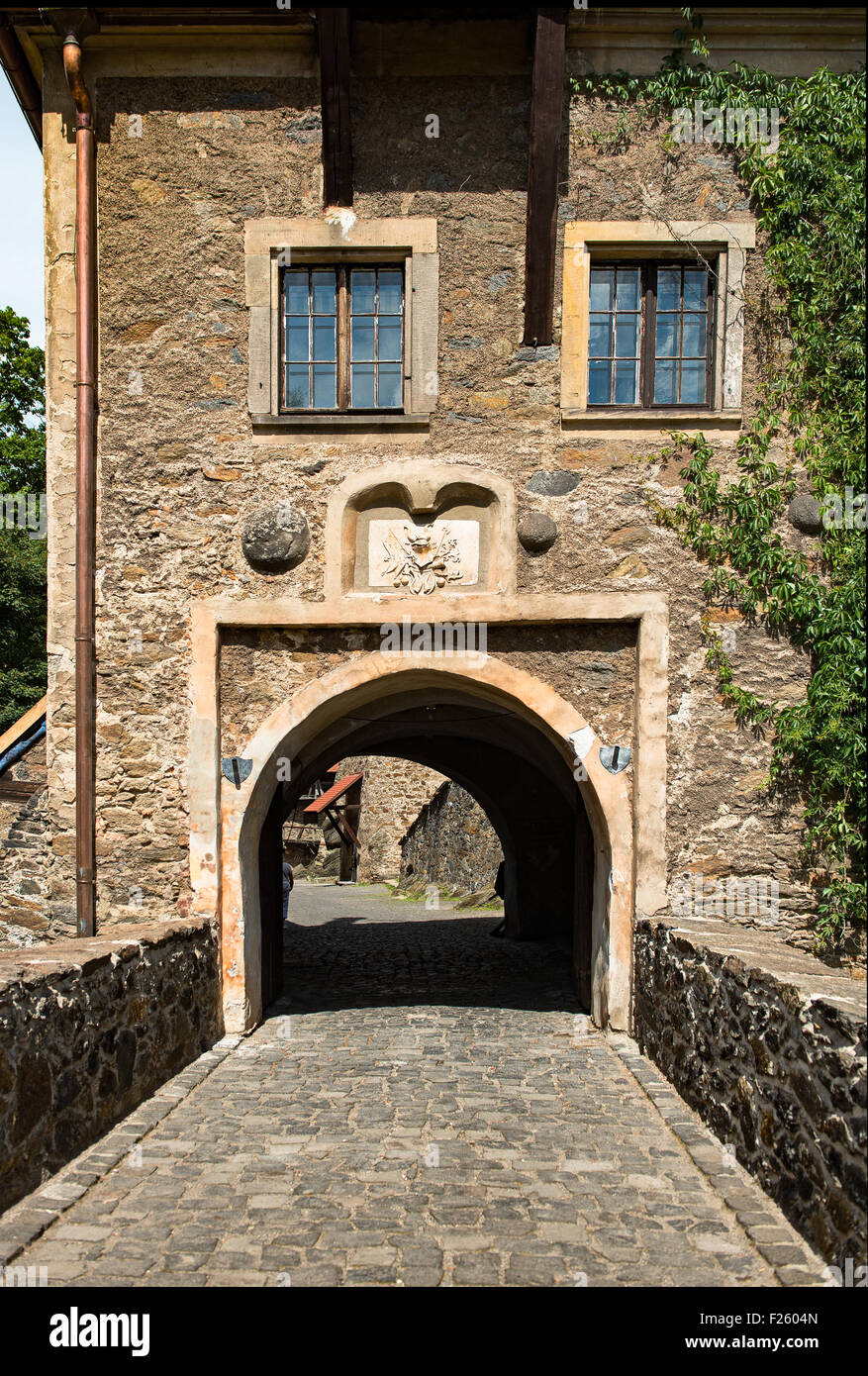 La porte de château Czocha en Pologne, la province de Basse Silésie Banque D'Images