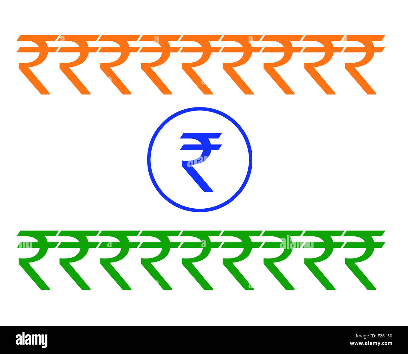 Symbole de la roupie indienne Banque D'Images