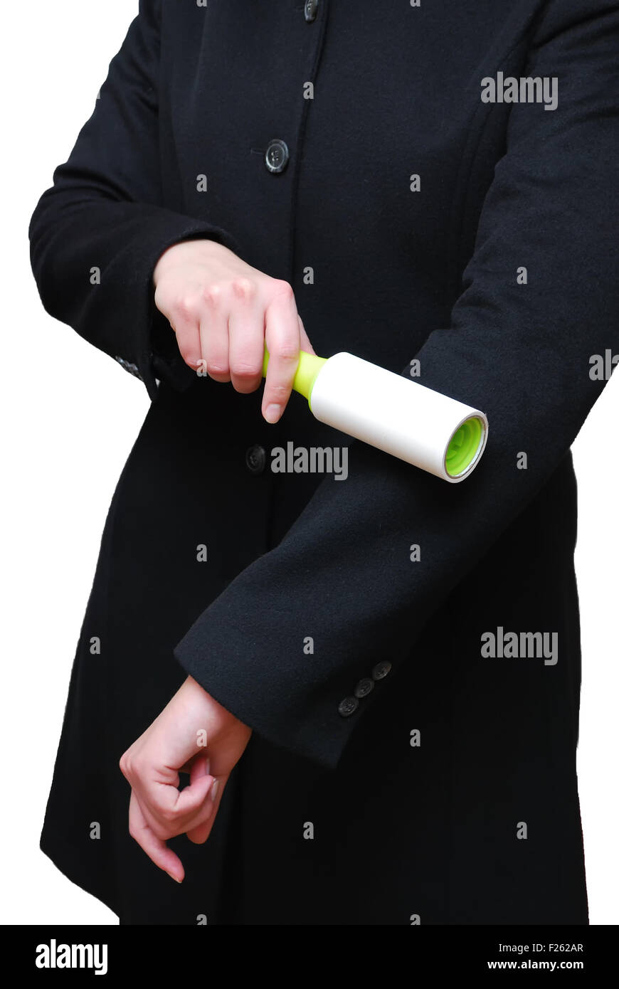 Manteau en cachemire pur brosse rotative avec du ruban adhésif Photo Stock  - Alamy