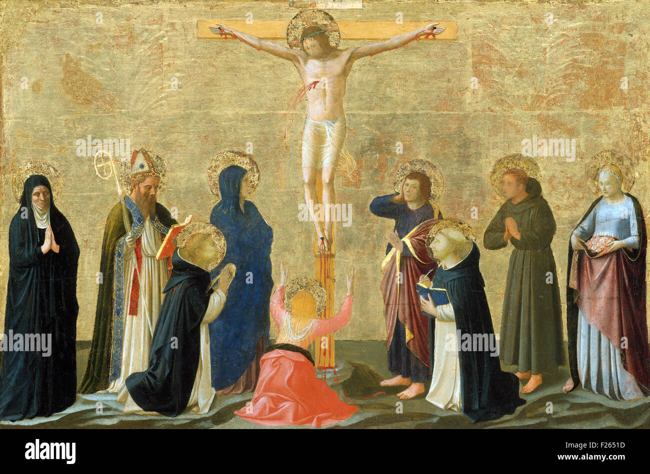 Fra Angelico - La Crucifixion 1 Banque D'Images