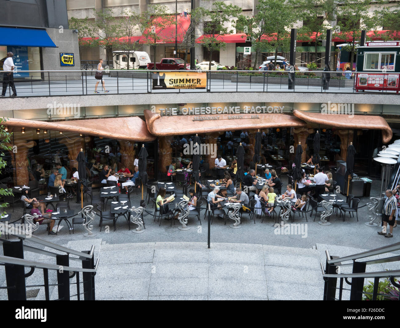 Cheesecake Factory & Cafe au centre-ville de Chicago Banque D'Images