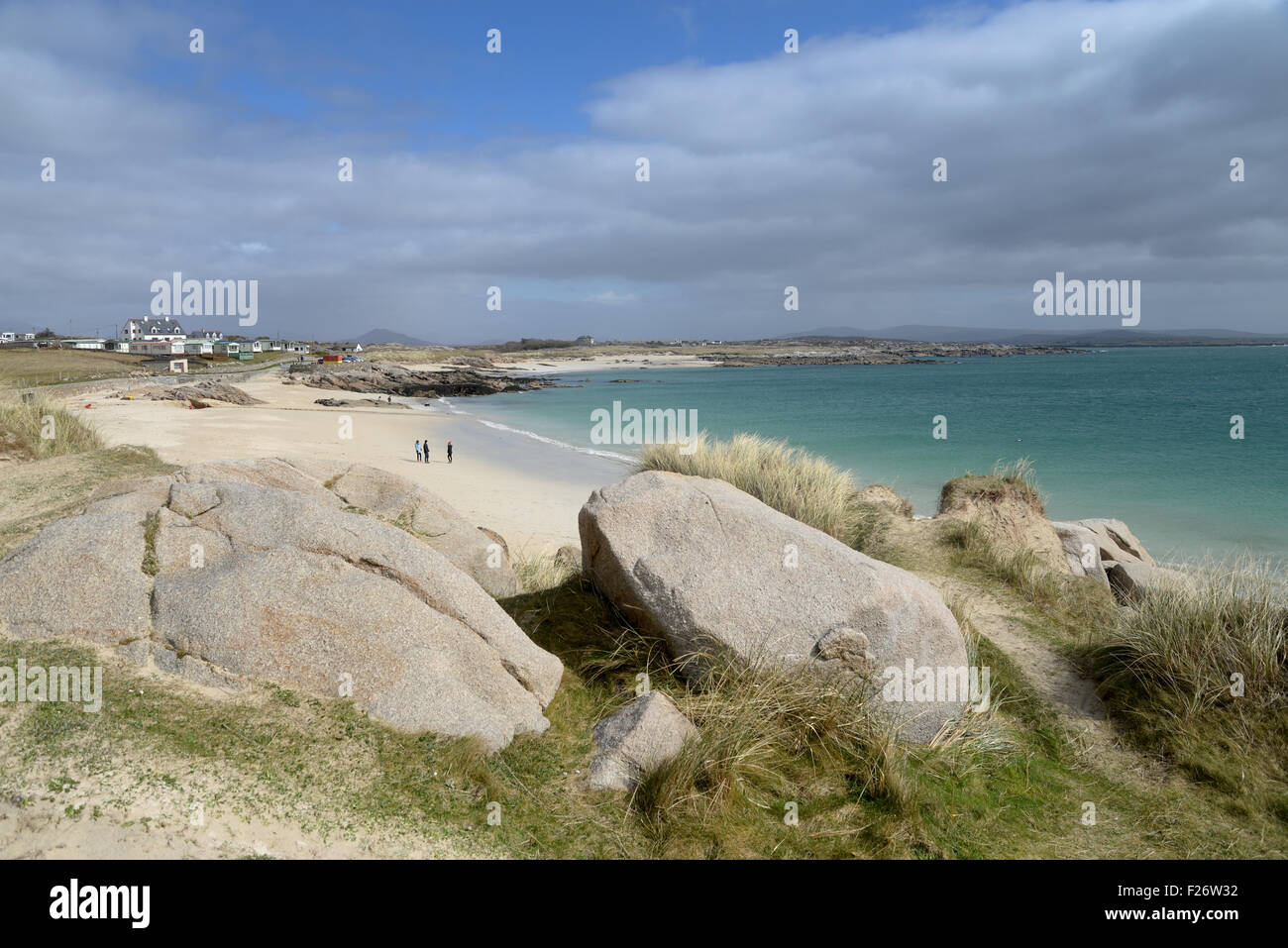 Gurteen Bay près de avril 2015 près de Roundstone dans le Connemara à l'ouest de l'Irlande Banque D'Images