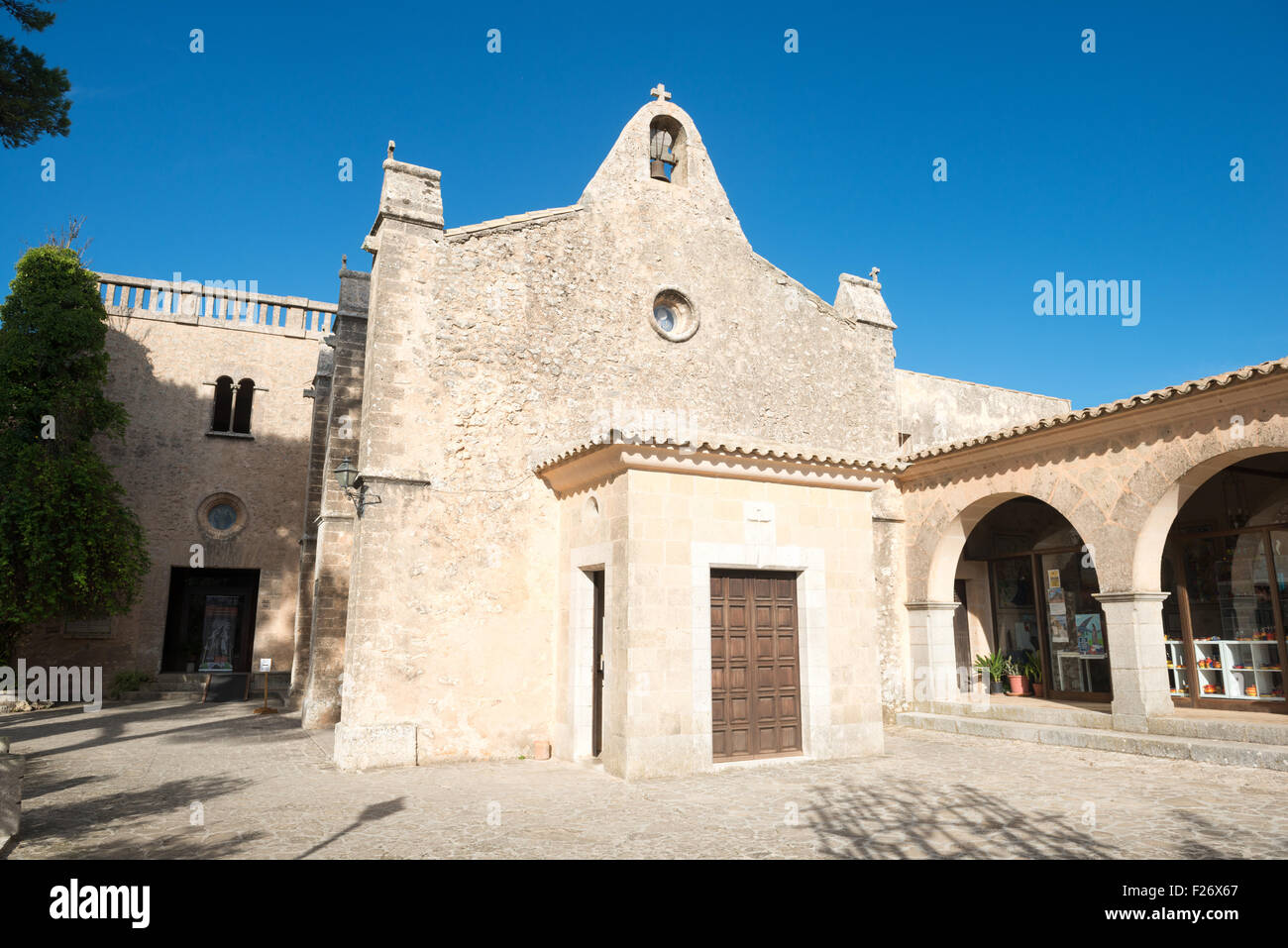 Santuari de monastère Cura au cœur de Majorque, Espagne Banque D'Images