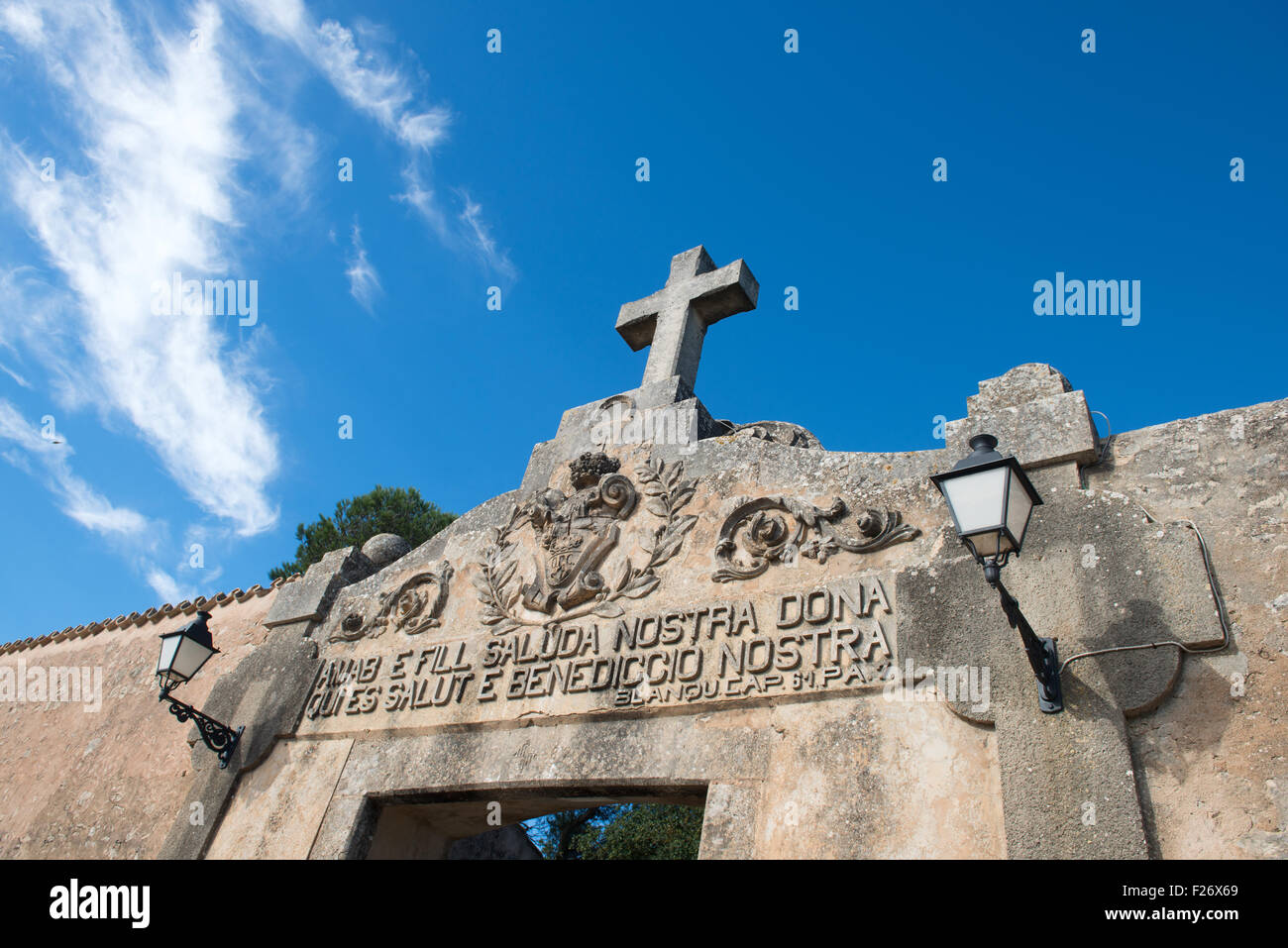 Santuari de monastère Cura au cœur de Majorque, Espagne Banque D'Images