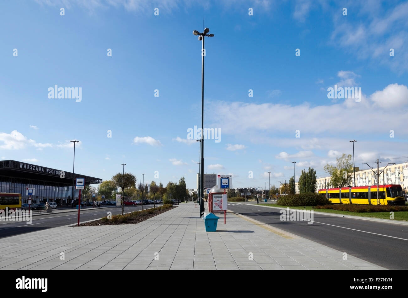 L'Est de Varsovie, la gare routière et ferroviaire de Praga Polnoc, Nord, Warszawa, Polska, Pologne, Europe, UNION EUROPÉENNE Banque D'Images