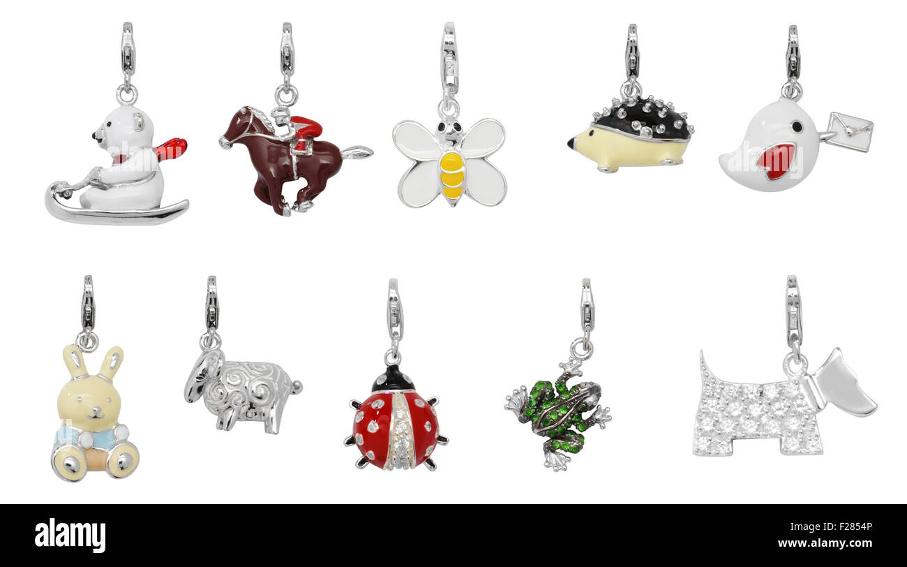 Sélection de petits charms animal Banque D'Images
