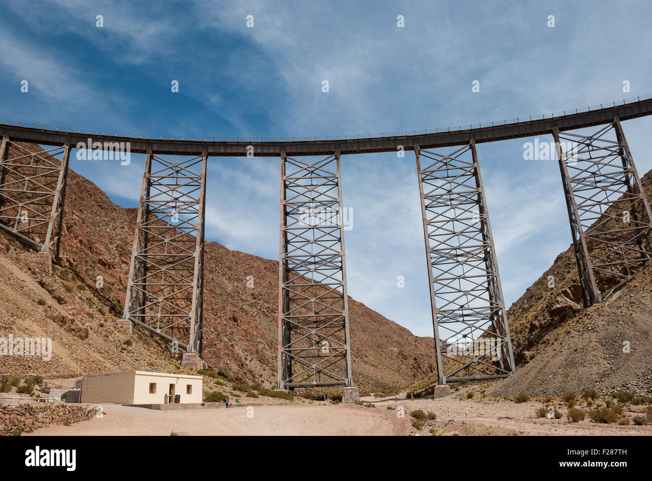 Viaducto la polvorilla ou viaduc polvorilla, province de Salta, Argentine Banque D'Images