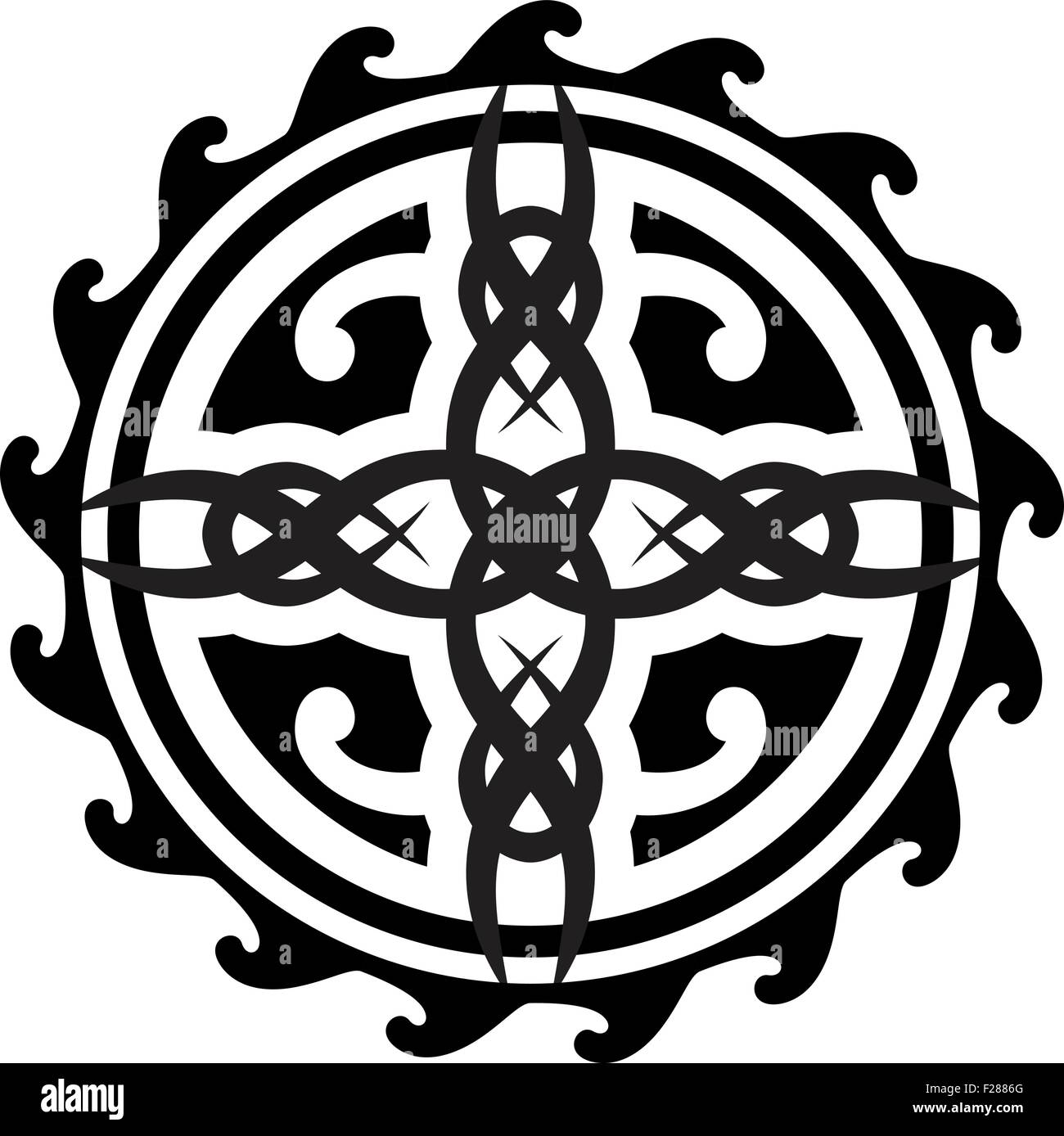 Signe maori est isolé sur fond blanc Illustration de Vecteur
