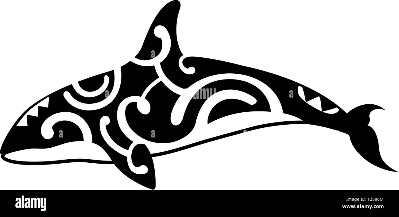 Nice grampus est isolé sur fond blanc Illustration de Vecteur