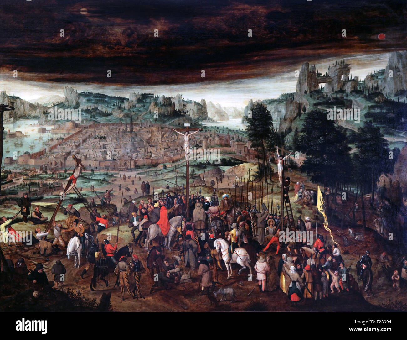 La Crucifixion 1600-1610 par Pieter Brueghel le Jeune 1564-1638 Banque D'Images