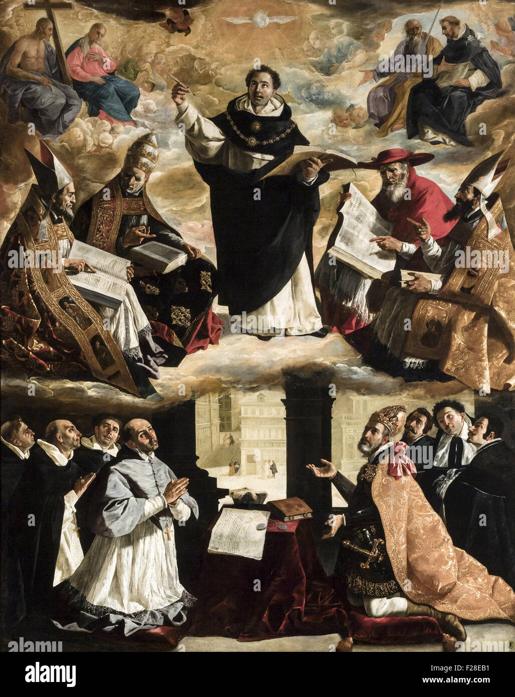 Francisco de Zurbarán - Apothéose de Saint Thomas d'Aquin Banque D'Images