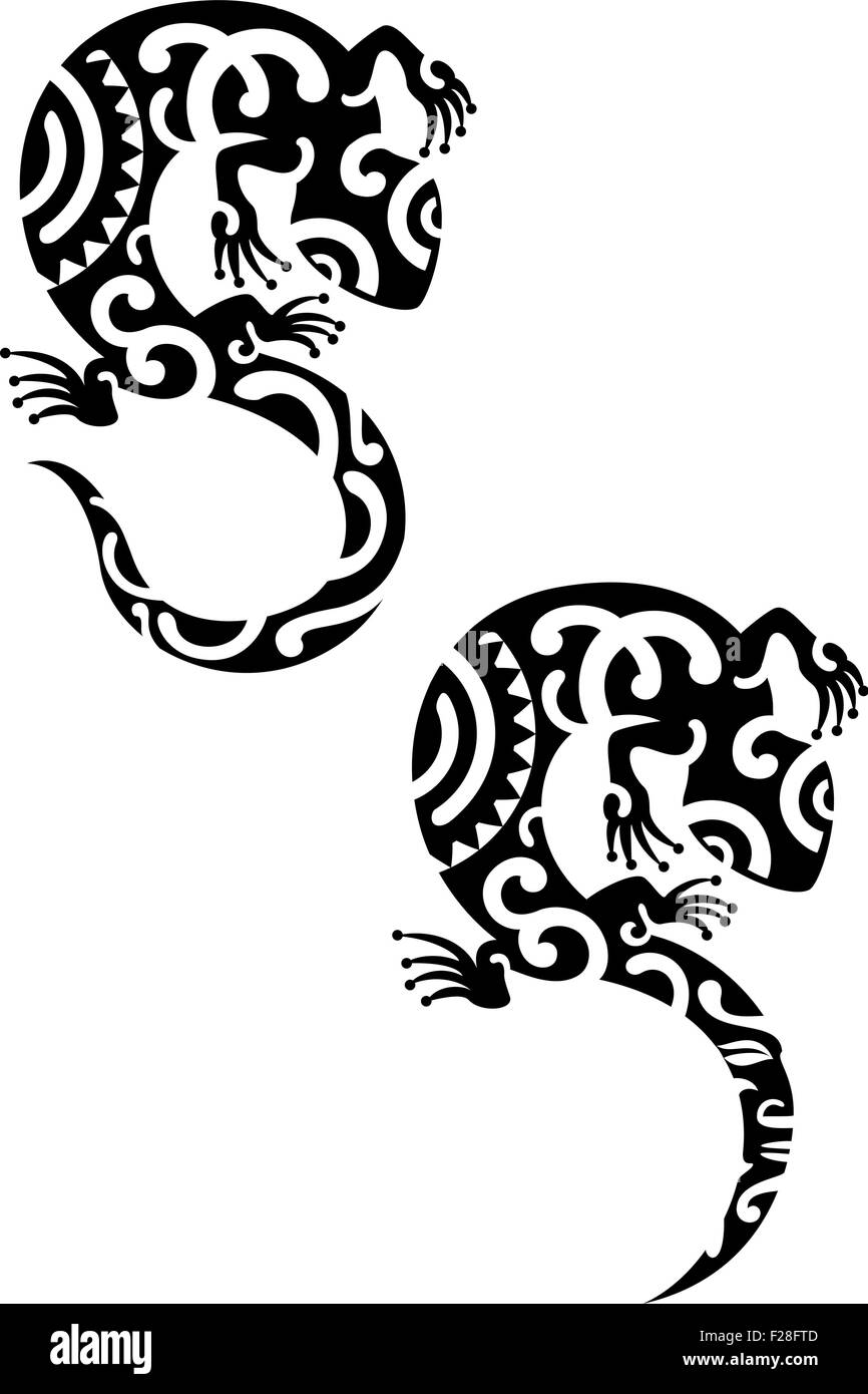 Salamandre est isolated on white Illustration de Vecteur