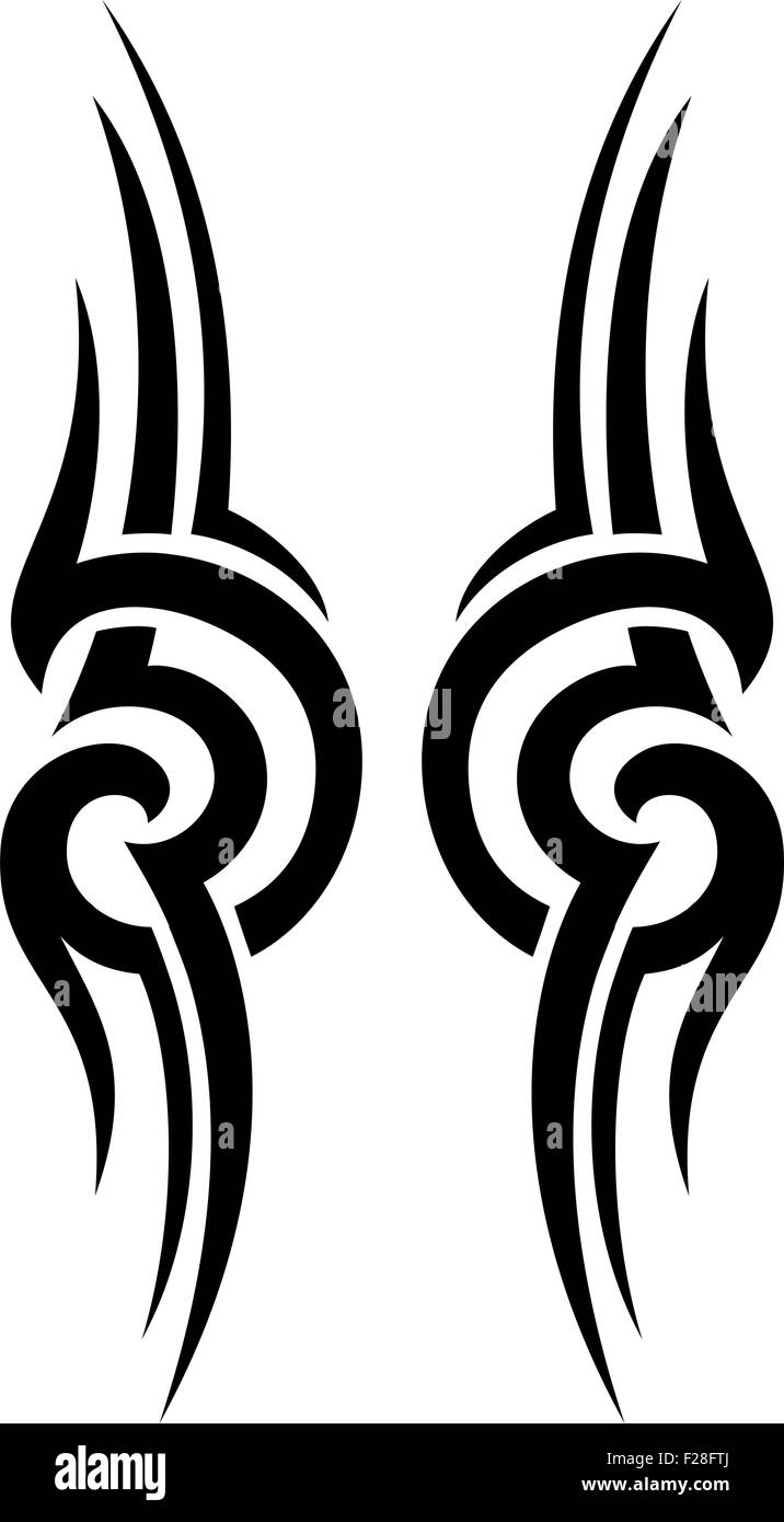 Le tribal est isolé sur fond blanc Illustration de Vecteur