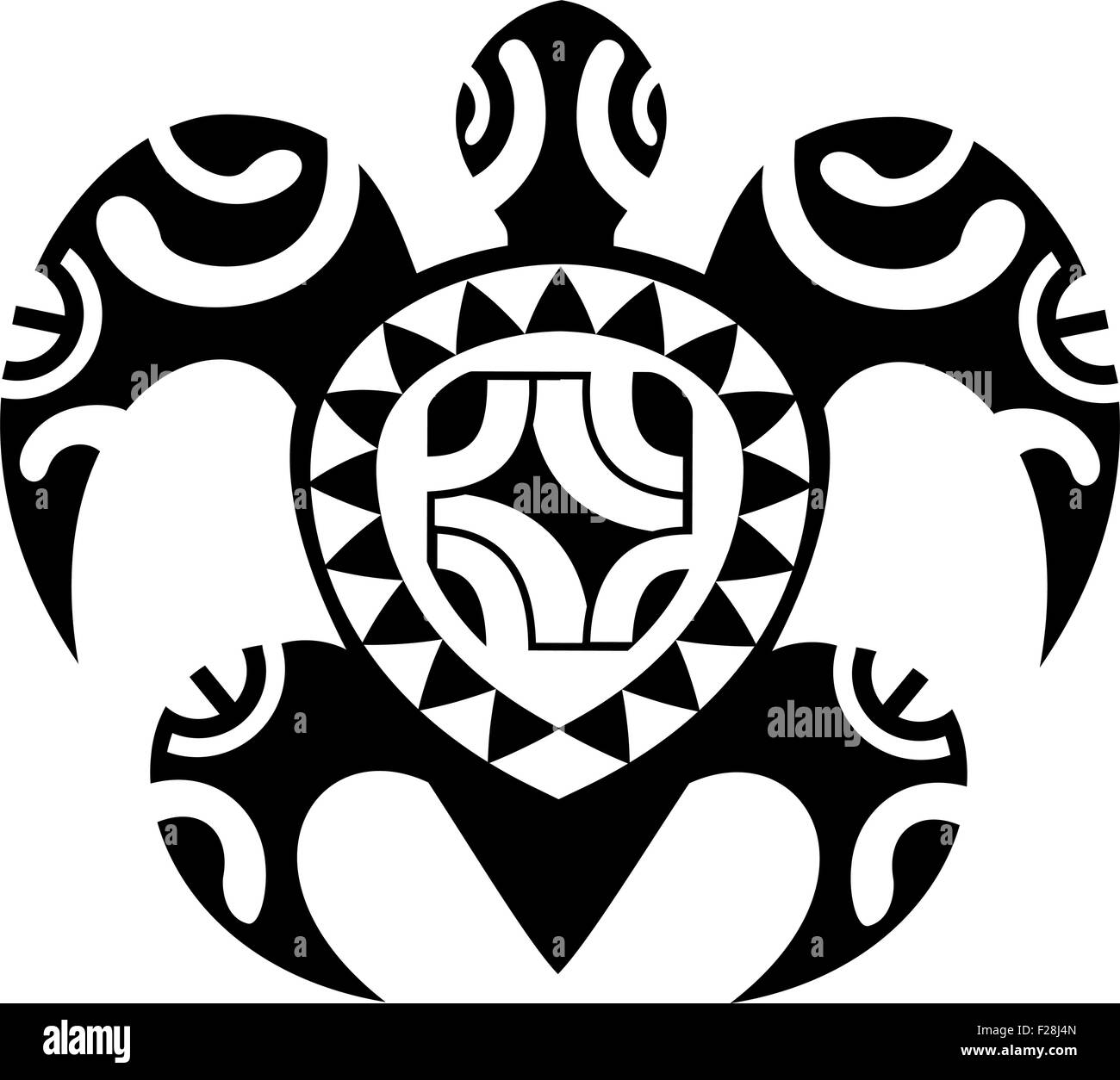 Tortue Maori isolated on white Illustration de Vecteur