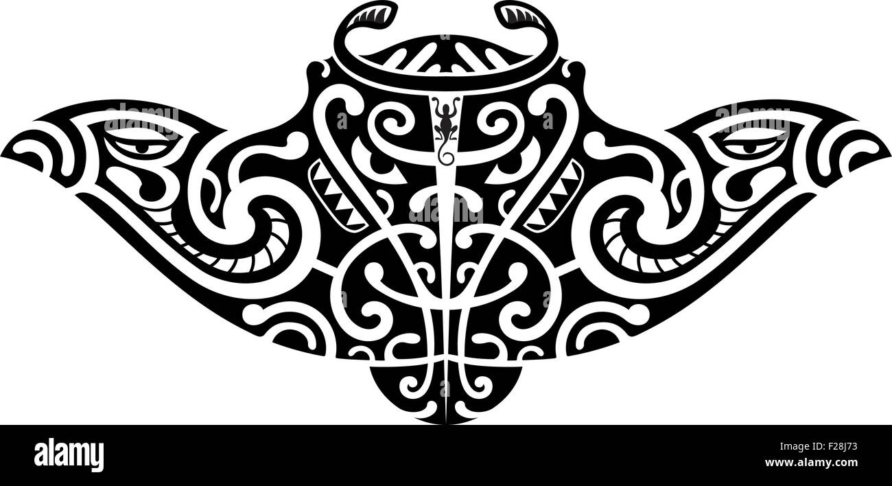 Manta est isolé sur fond blanc Illustration de Vecteur