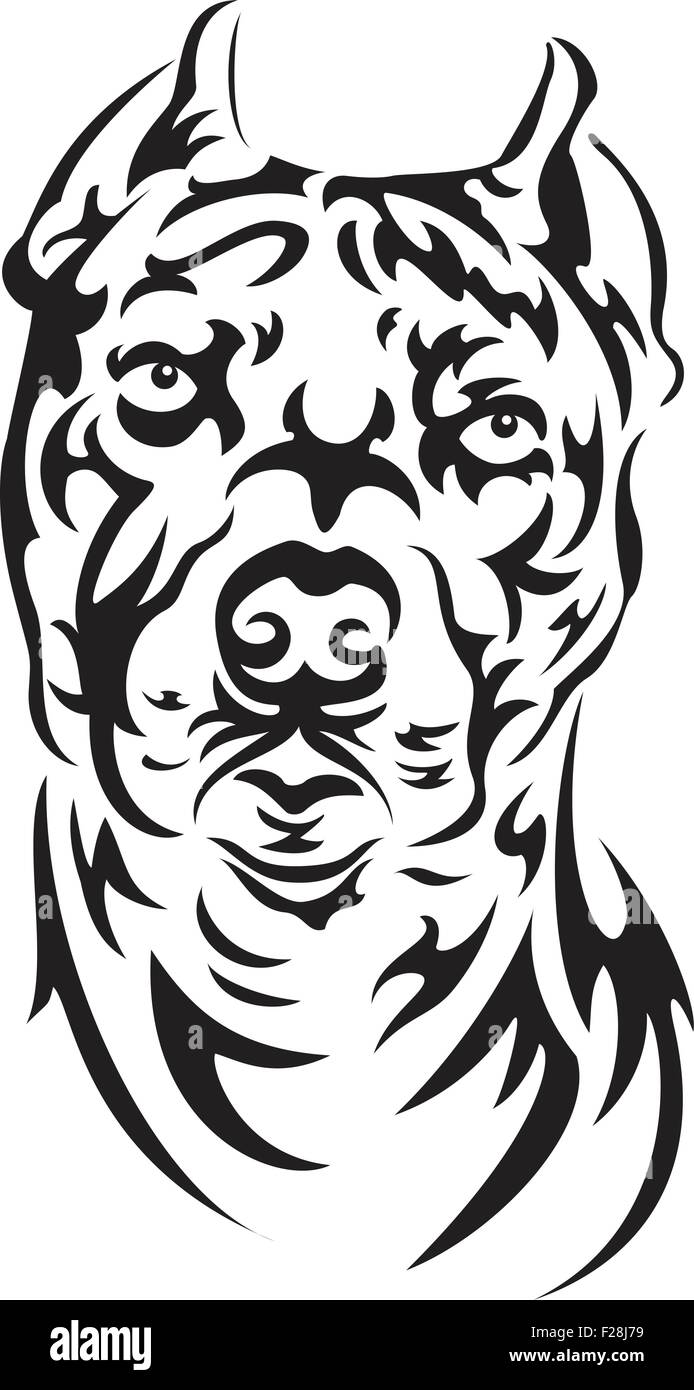 Chien est isolated on white Illustration de Vecteur