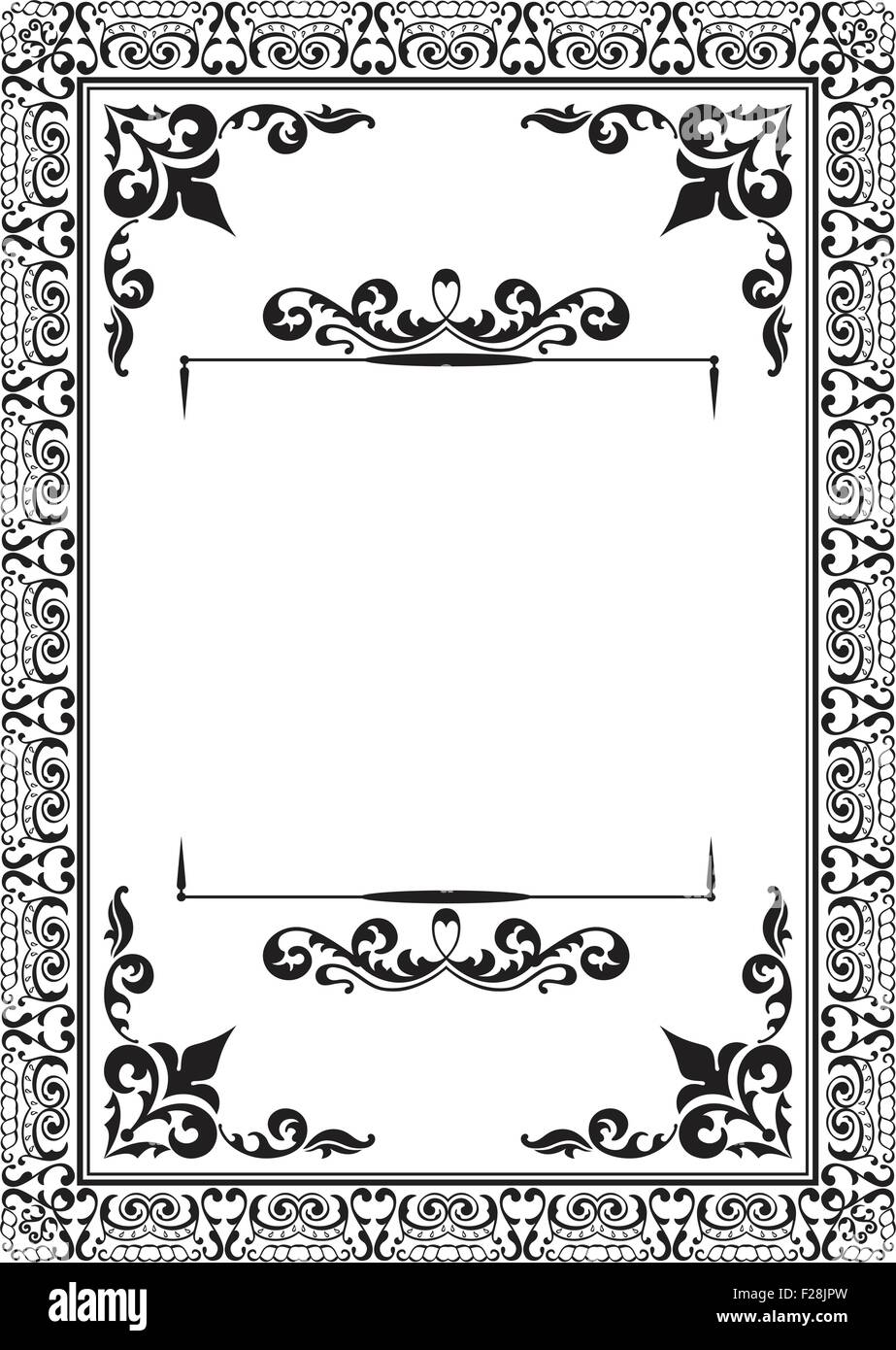 Page Vintage est isolé sur fond blanc Illustration de Vecteur