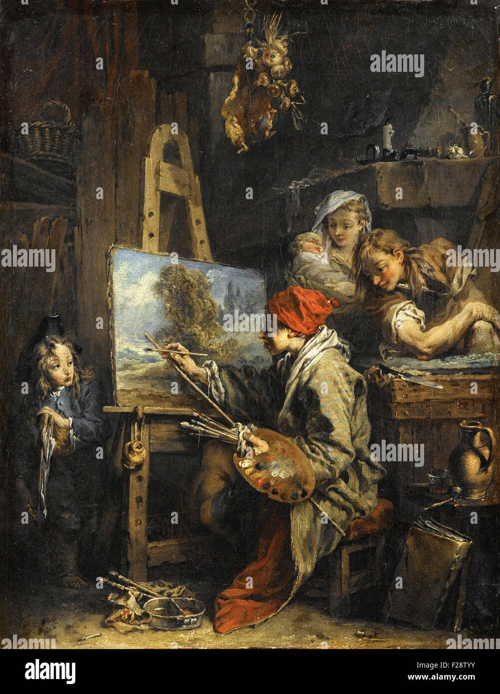 François Boucher - Le peintre de paysage Banque D'Images