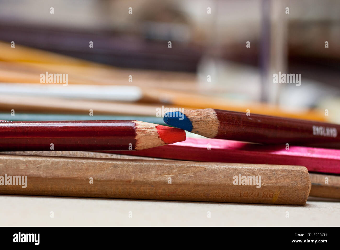 Beaucoup de crayon de couleur Banque D'Images