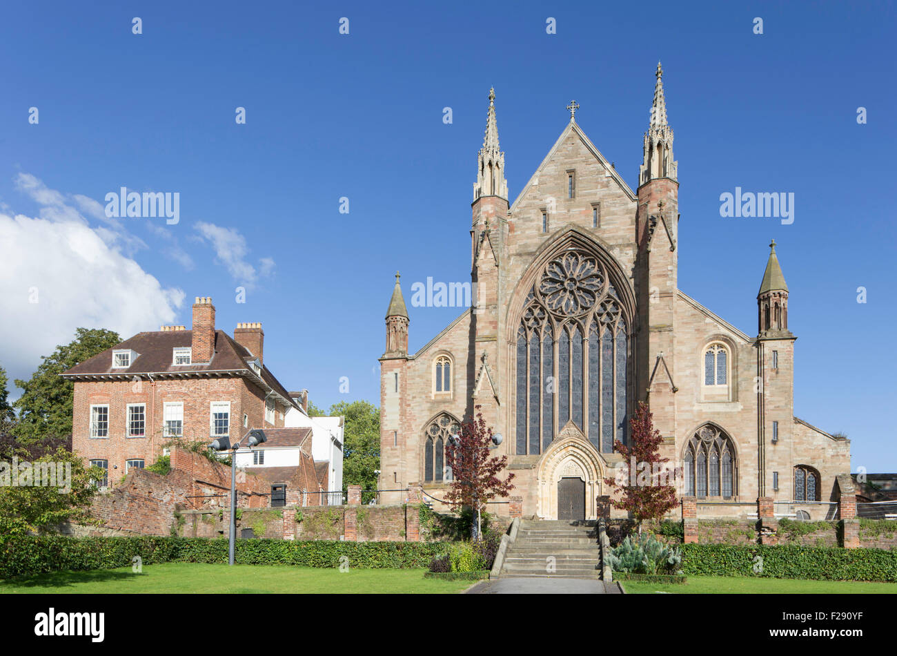La Cathédrale de Worcester, Worcester, Worcestershire, Angleterre, RU Banque D'Images