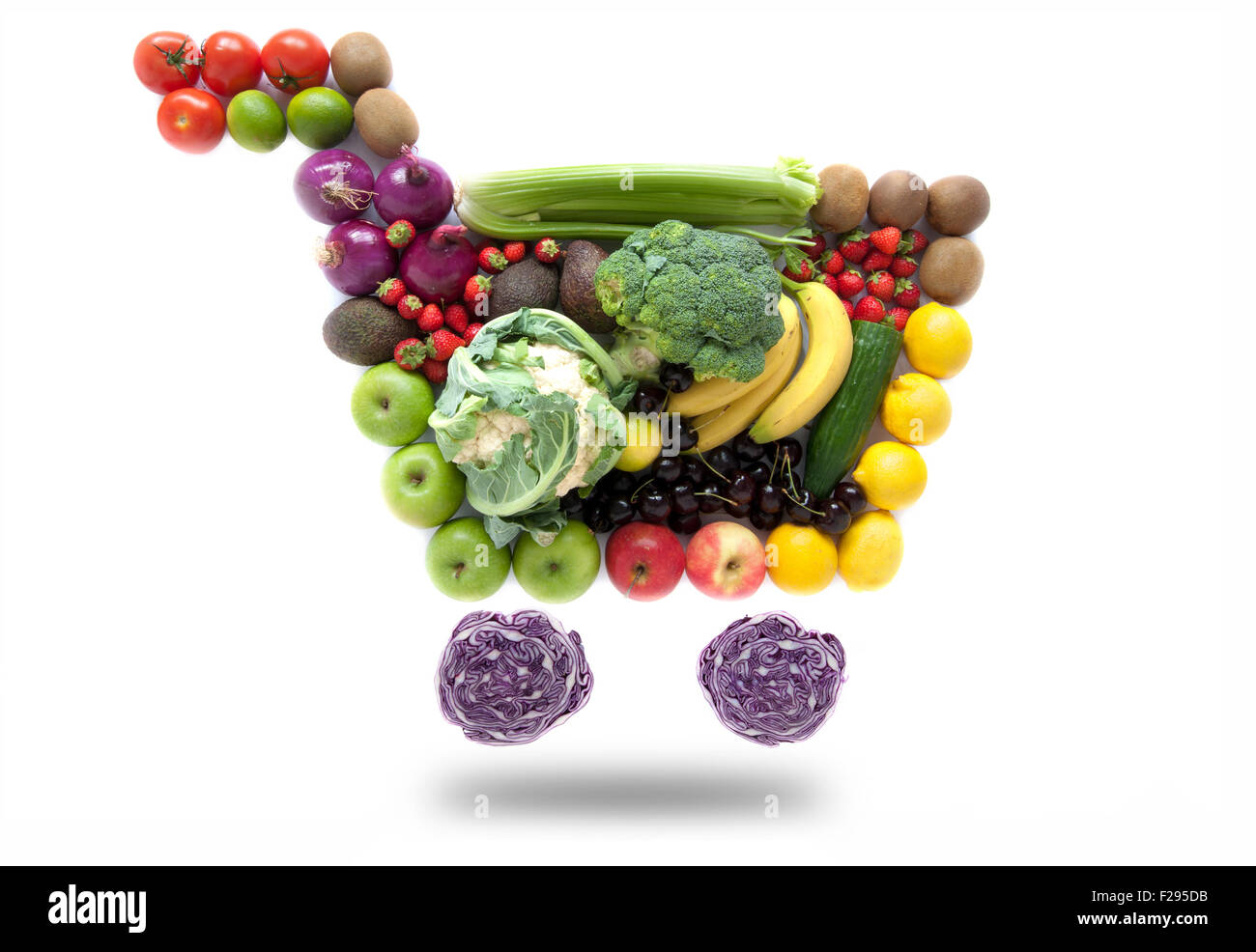 Symbole du panier d'épicerie Banque D'Images