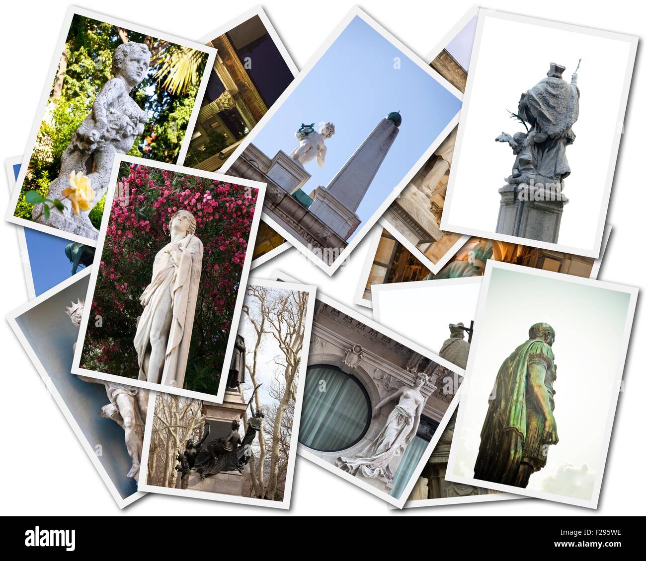 Un ensemble de collage statue, Italie Banque D'Images