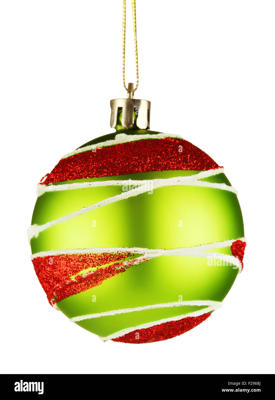 Ornement ball pour arbre de Noël, isolé sur fond blanc Banque D'Images
