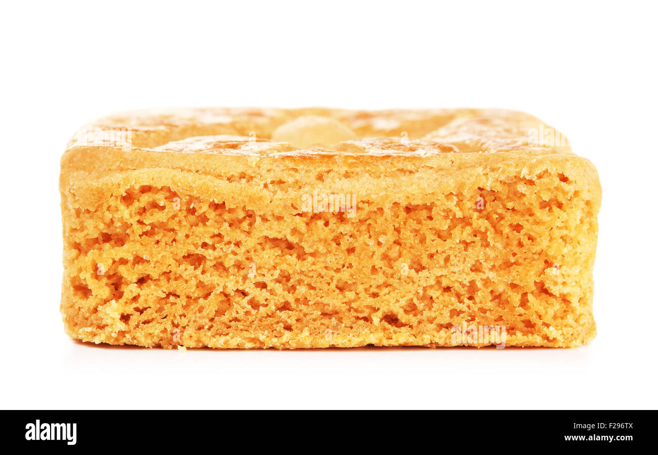 Amande douce avec cookie, isolated on white Banque D'Images