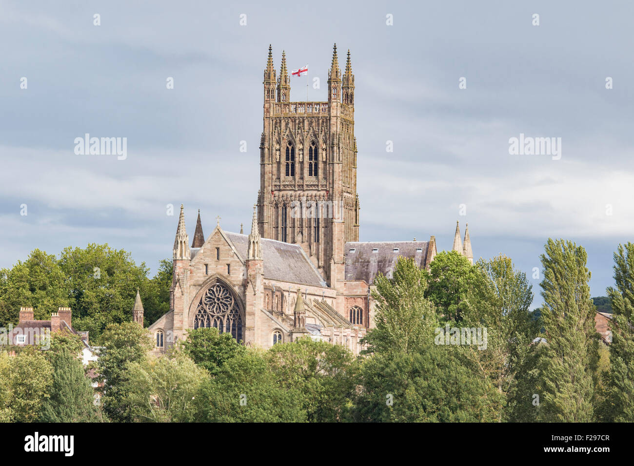La Cathédrale de Worcester, Worcester, Worcestershire, Angleterre, RU Banque D'Images
