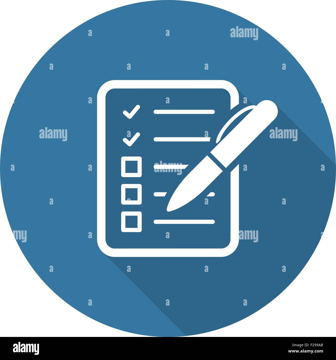 L'icône de la liste de vérification. Concept d'entreprise. Modèle plat. Illustration de Vecteur