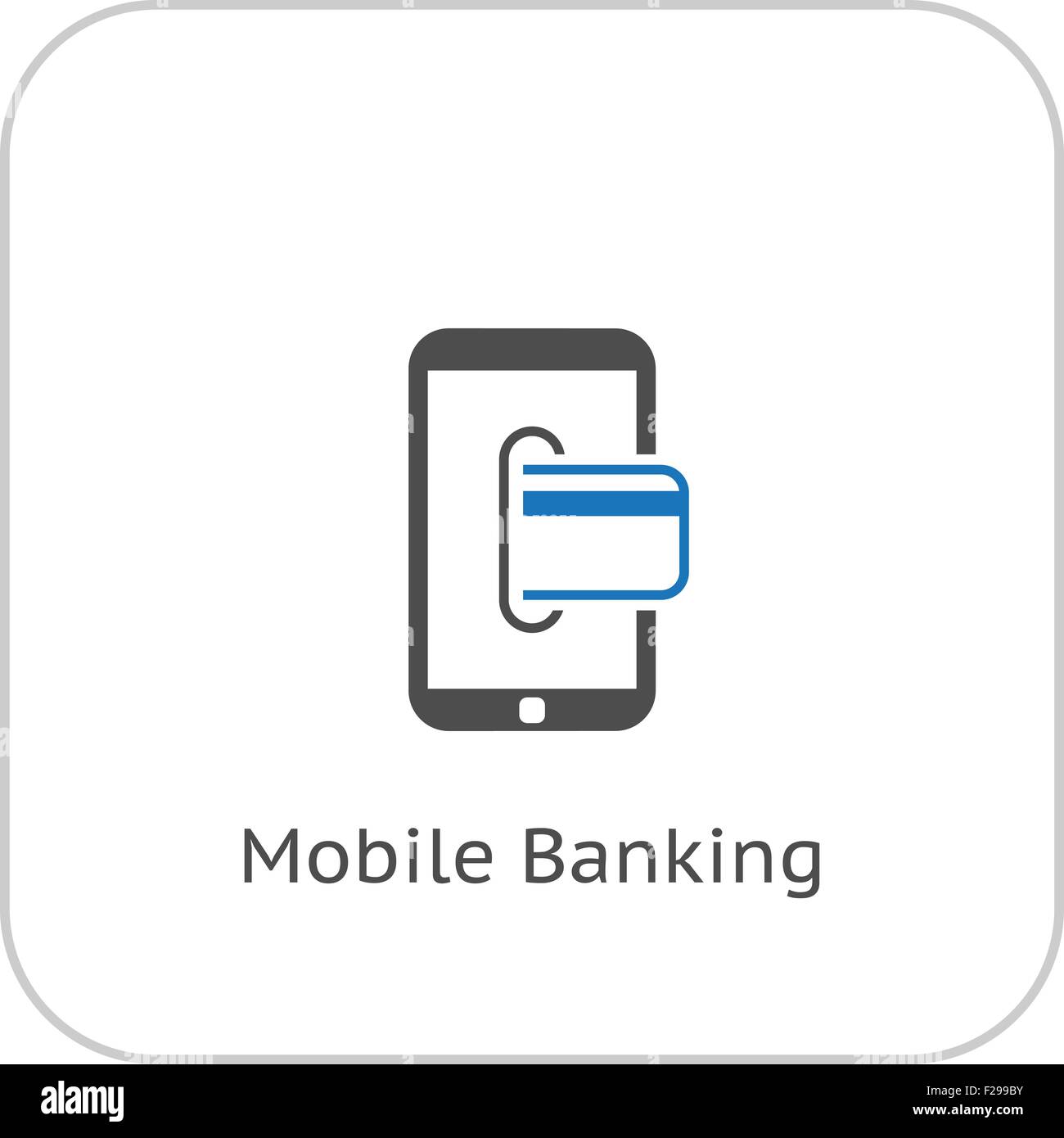 L'icône des services bancaires mobiles. Concept d'entreprise. Modèle plat. Illustration de Vecteur