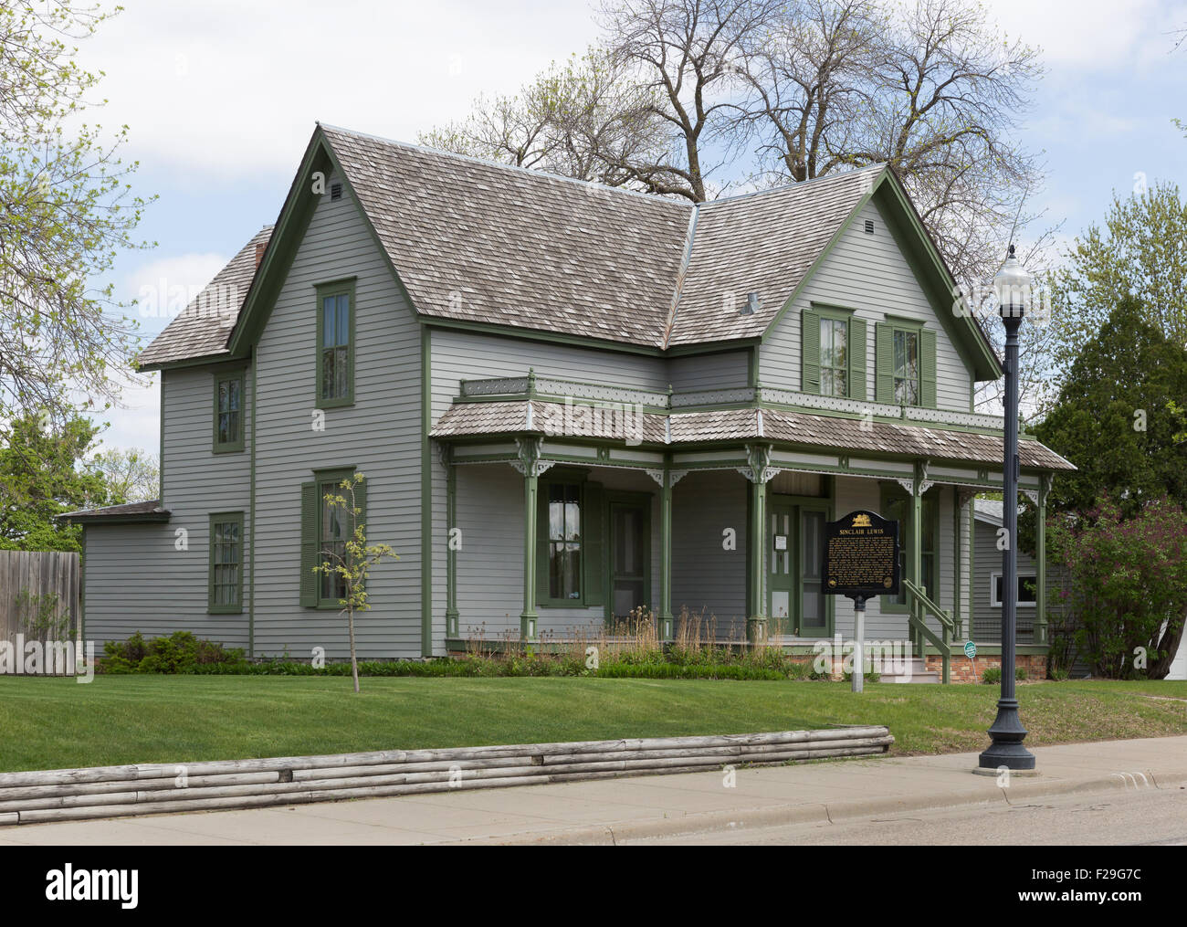 L'écrivain Sinclair Lewis boyhood home à Sauk Centre, Minnesota Banque D'Images