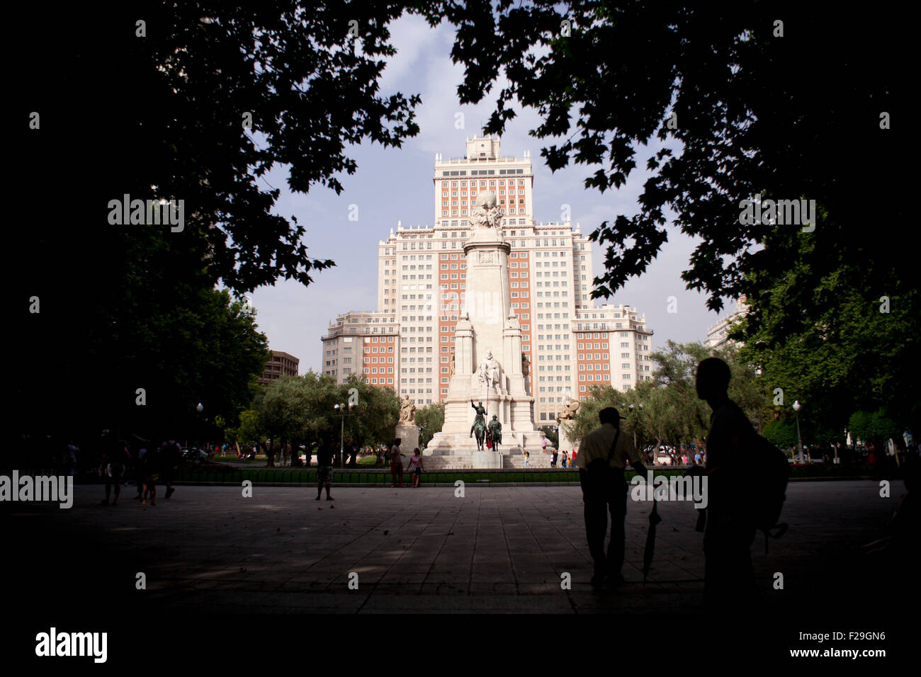 Monument à la ville de Madrid Banque D'Images