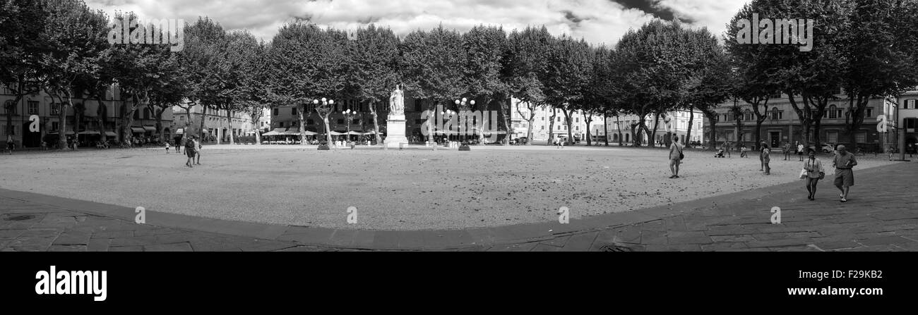 Piazza Napoleone, place principale de la ville de Lucques. La toscane, italie Banque D'Images