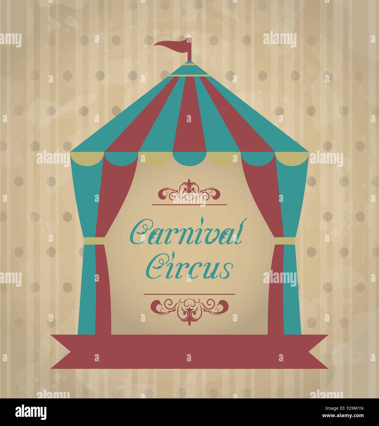 Vintage poster Carnival pour votre publicité Illustration de Vecteur