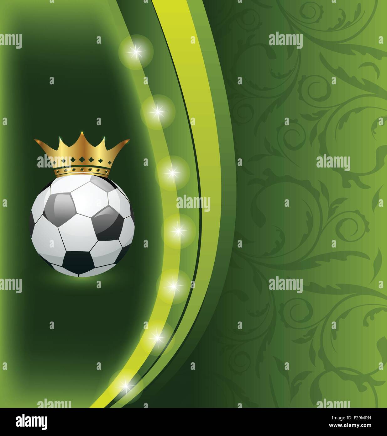 Carte De Football Avec Ballon Et Couronne Image Vectorielle Stock Alamy