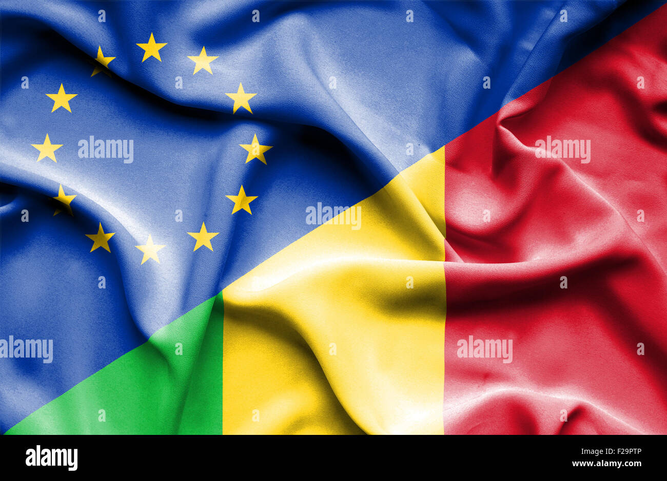 Waving Flag du Mali et Banque D'Images