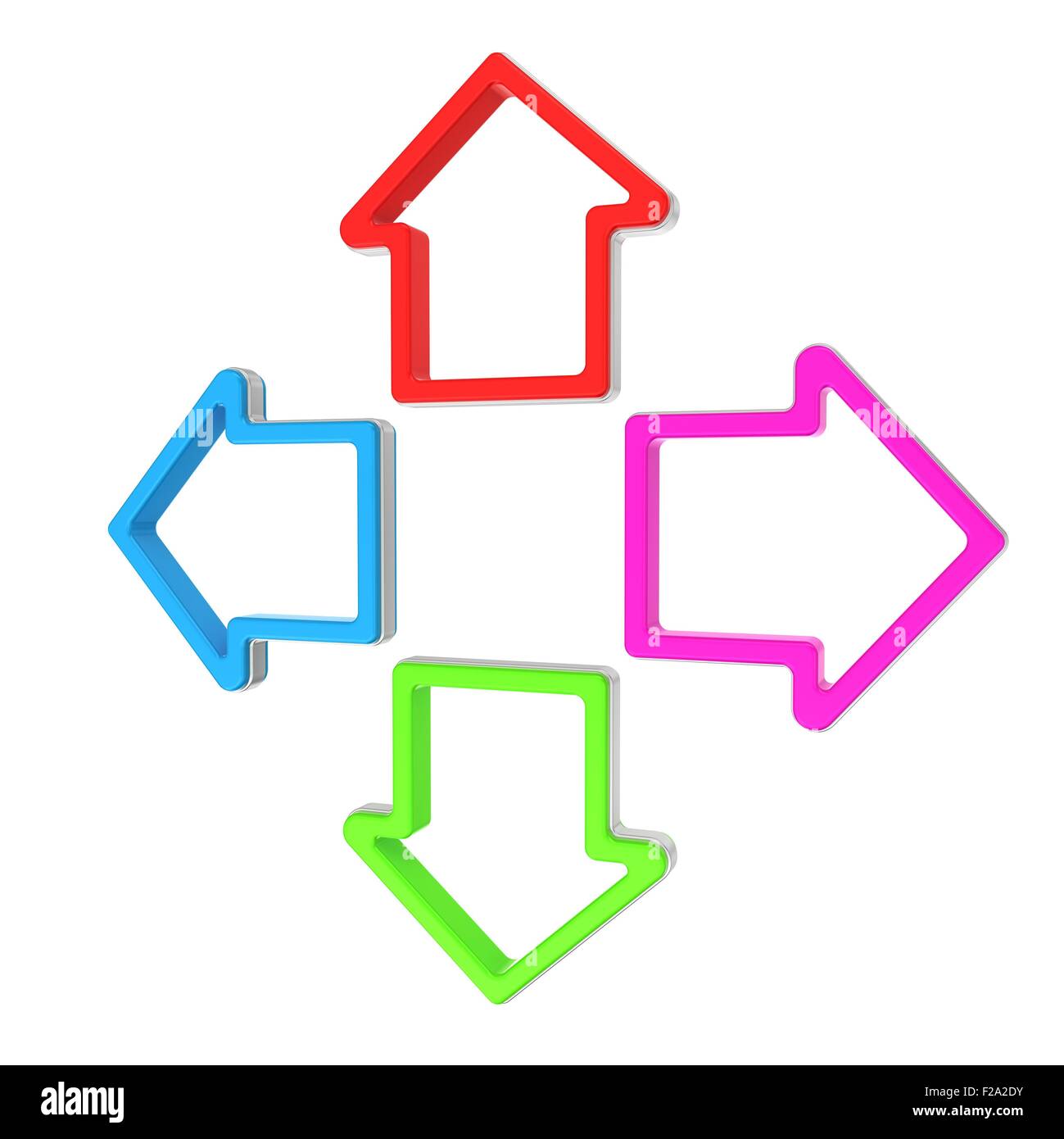 L'icône maison couleur Banque D'Images