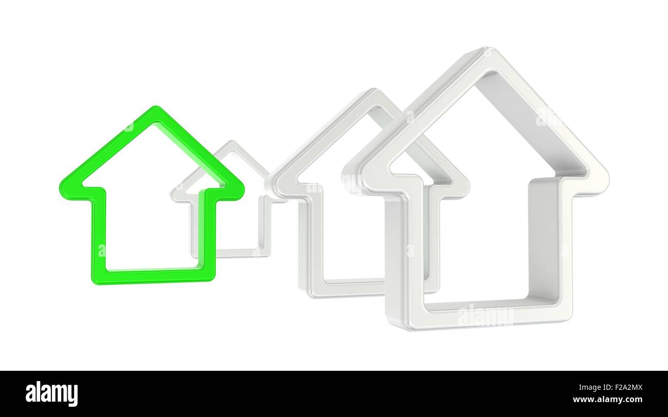 Chambre vert dans la forme d'une icône Banque D'Images